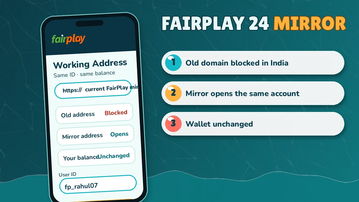 Phone view of the FairPlay 24 sign-in card after an address switch
