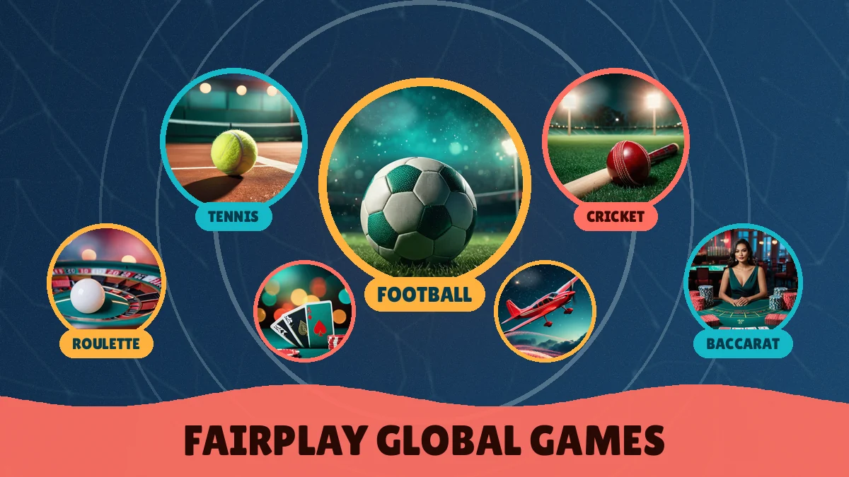 FairPlay Global casino tables and exchange cricket in an arched frame