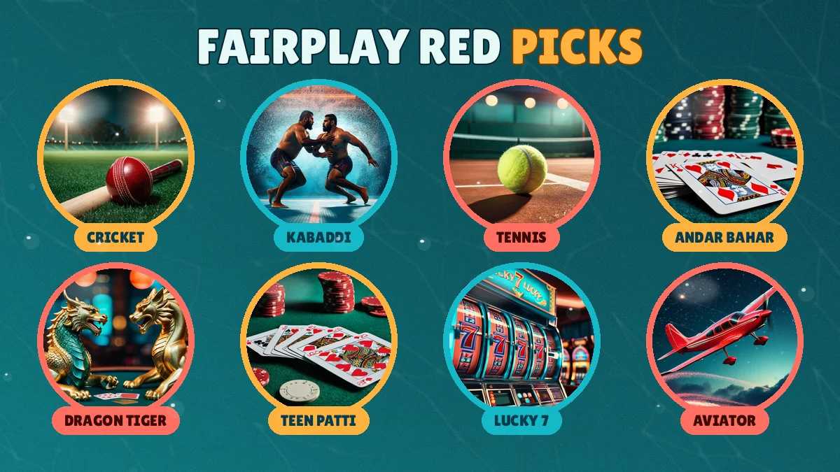Cricket markets and live card tables reached through FairPlay Red